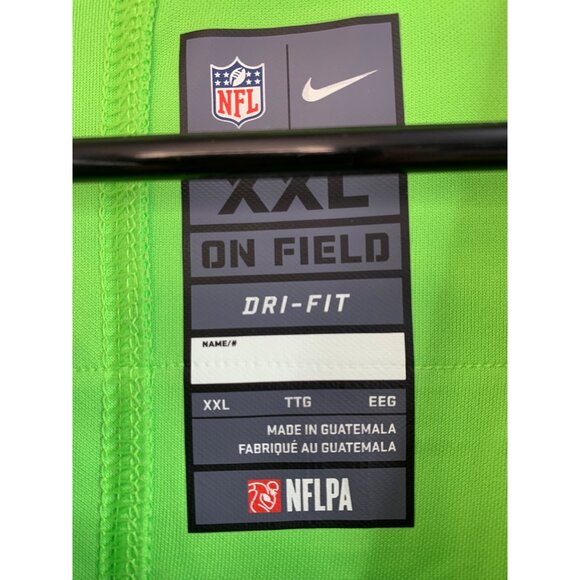 NFL Nike Mens Seahawks Jersey Shirt 2XL Mens On Field Green EUC #3 Wilson 6855 - Picture 6 of 10